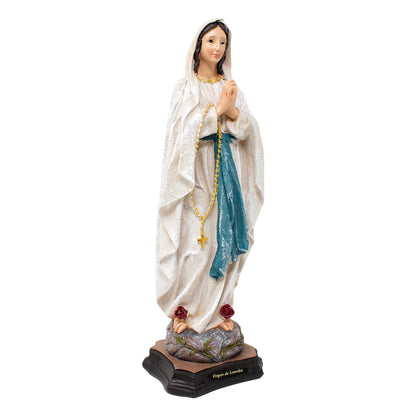 MrcjSales - Our Lady Of Lourdes Resin Statue | Multiple Sizes | Durable Religious Icon for Church, Home Decor, Altars | Spanish Name Engraved image 1