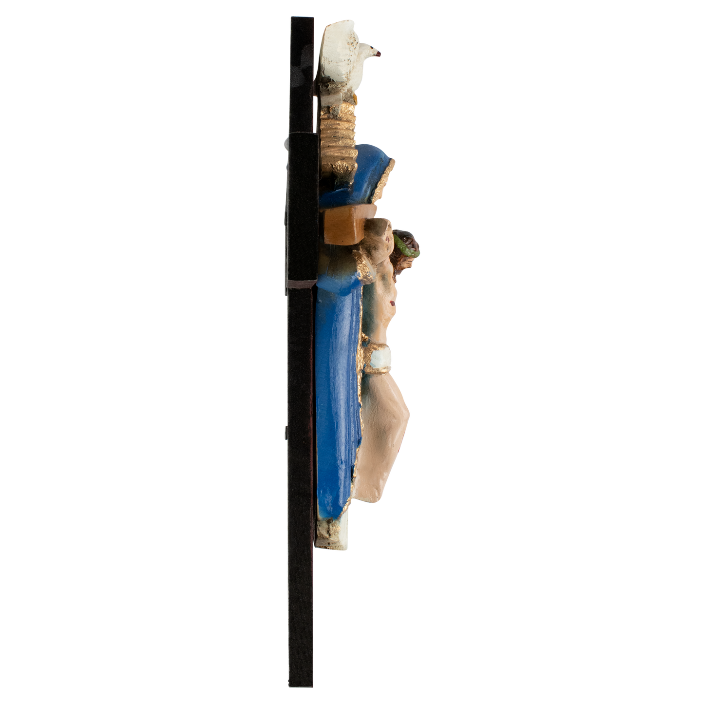 Mrcjsales: Holy Trinity Blue Crucifix | Santísima Trinidad Cruz | Polyester & Resin | Made in Mexico | Ideal Christian Gift! image 6