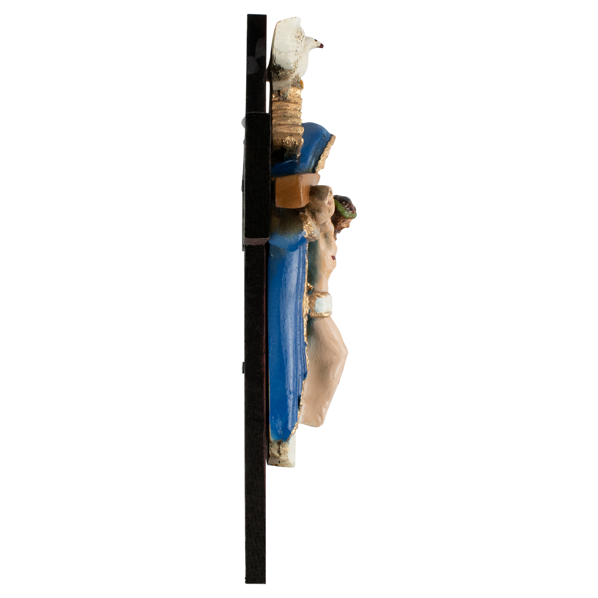 Mrcjsales: Holy Trinity Blue Crucifix | Santísima Trinidad Cruz | Polyester & Resin | Made in Mexico | Ideal Christian Gift! image 6