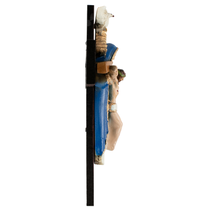 Mrcjsales: Holy Trinity Blue Crucifix | Santísima Trinidad Cruz | Polyester & Resin | Made in Mexico | Ideal Christian Gift! image 6