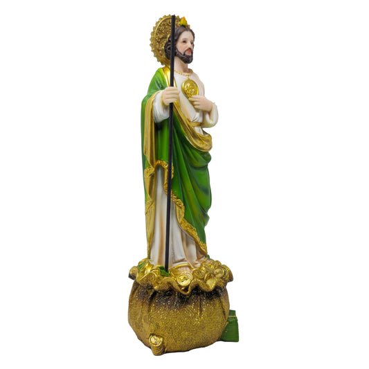 MrcjSales St. Judas Money Statue | Multiple Sizes | Durable Resin | Beautiful Green Color | Ideal for Church, Home Decor, Gifts, and Prayers image 1