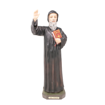 MrcjSales - Saint Charbel Resin Statue | Multiple Sizes | Durable Craftsmanship | Inspirational Church Decor Symbolizing Faith and Devotion | Spanish Name 'San Charbel' Emblazoned image 5