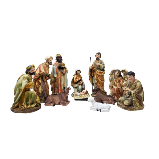 Nativity Set 12 Piece 12 Inch High Quality Resin Masterpiece Tradición de Navidad Meaningful Christmas Tradition Ideal for Devotion - MrcjSales image 0