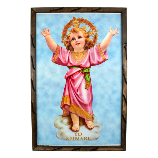 Mrcjsales: Divine Child Wooden Frame | Mexican Religious Art | Healing Icon | Unique & Authentic | Perfect Gift | Multiple Sizes! image 0