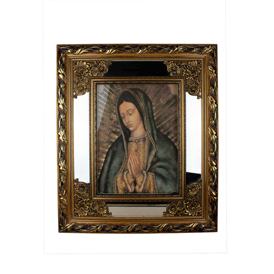 MrcjSales - Our Lady of Guadalupe Mc - Glass | Led Light Frame | Powerful Symbol of Faith | Ideal for Church, Events, Gifts | Sizes 27"x34", 20"x26" image 0