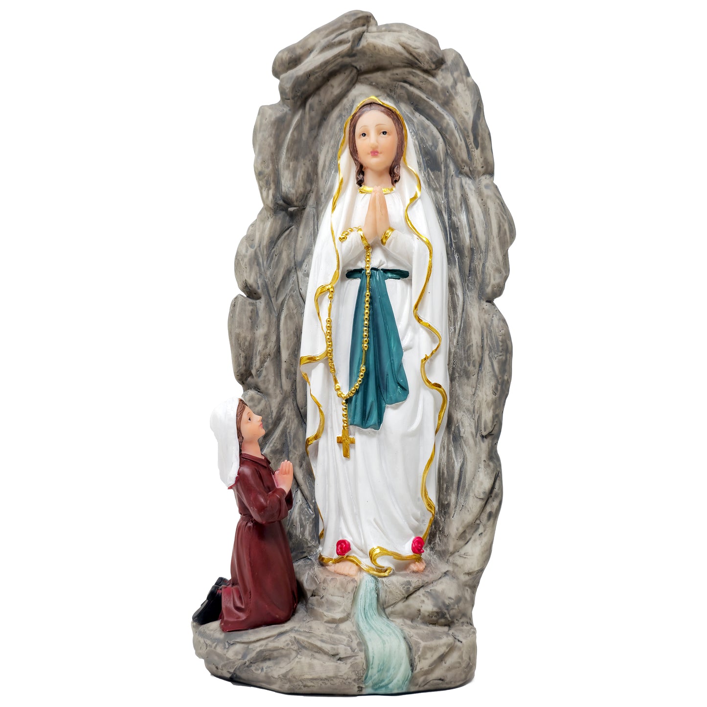 MrcjSales Our Lady Of Lourdes - Statue - Multiple Sizes | Virgen de Lourdes | Quality Resin | Church & Home Decor | Detailed Craftsmanship | Spanish Name - M x 12" inches image