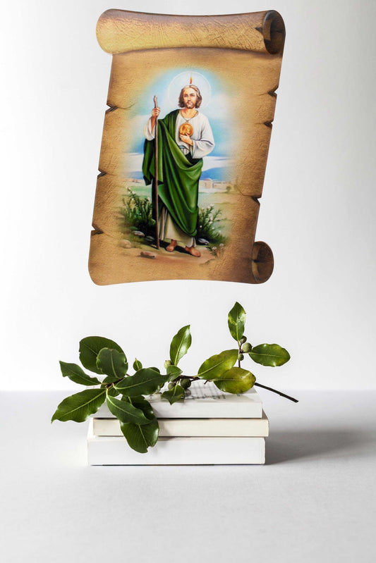 Mrcjsales: St. Judas Plaque | Spiritual Devotion | Resin Craft | Timeless Gift | Unique Decor | Apostle Art | Religious Icon image 3