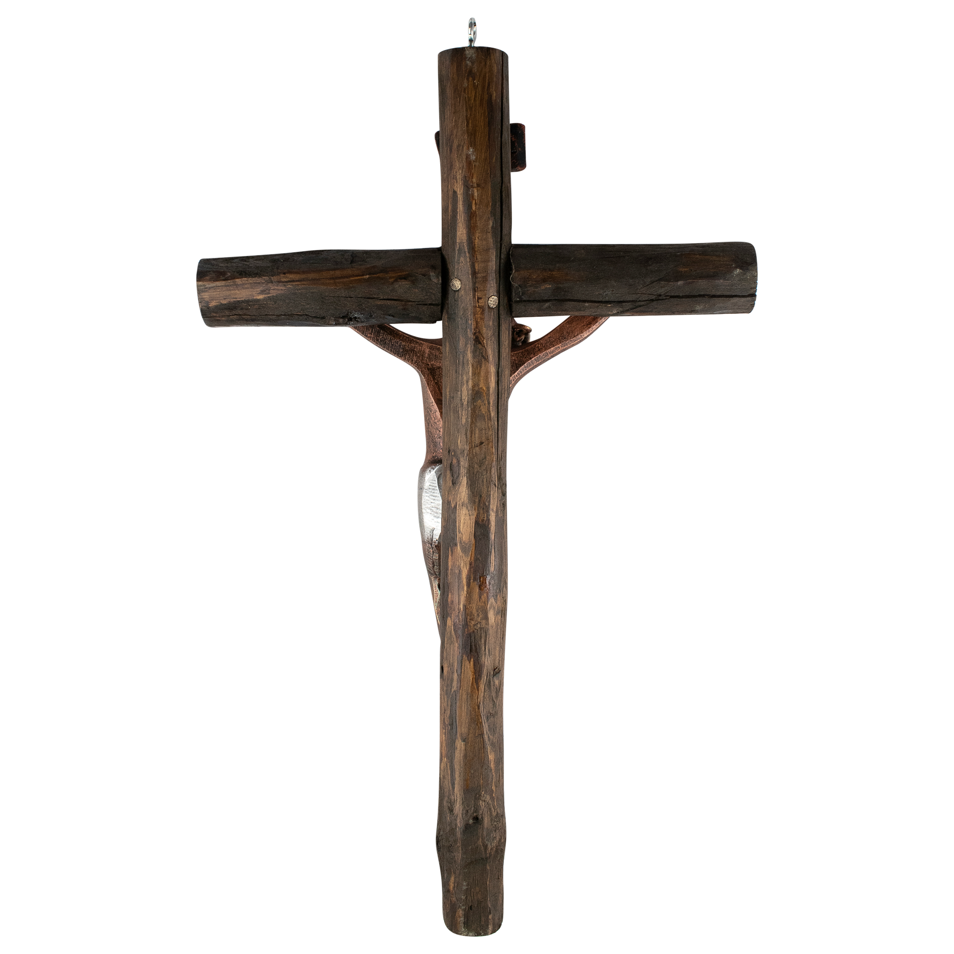 Mrcjsales: Jesus Christ Silver-Bronze | Wooden Trunk | Tree Trunk & Resin | Mexican Design | Faith Symbol | Warning: Thorn Crown | Handmade Alterations image 7