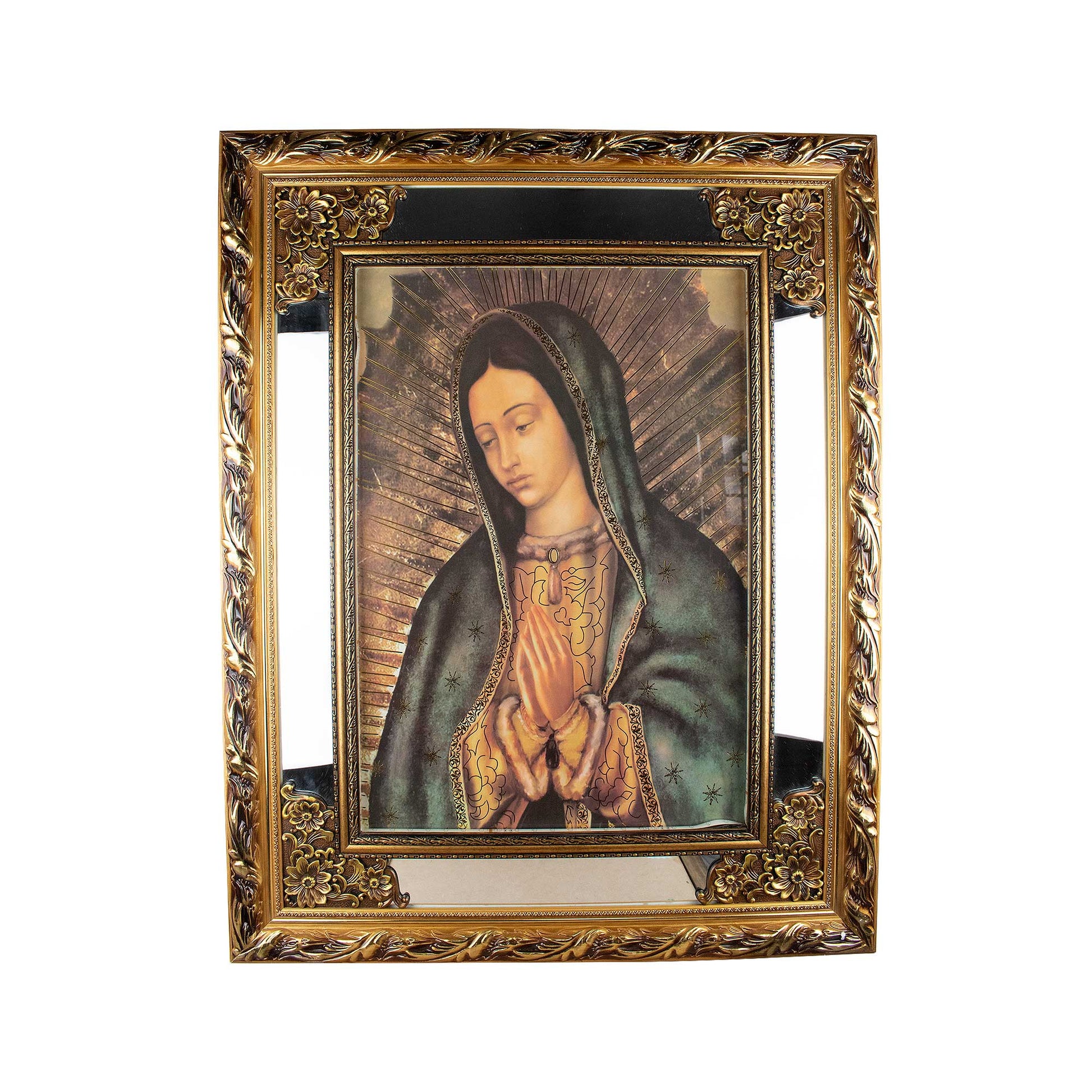 MrcjSales - Our Lady of Guadalupe Mc - Glass | Led Light Frame | Powerful Symbol of Faith | Ideal for Church, Events, Gifts | Sizes 27"x34", 20"x26" - Medium - 27"x34" Inches image