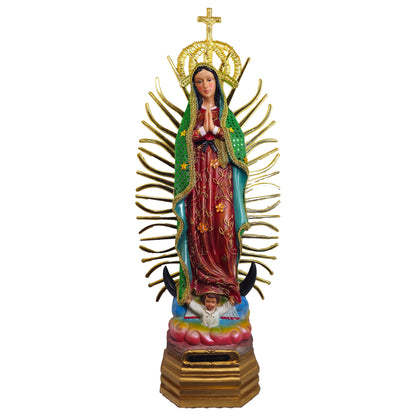 MrcjSales - Our Lady of Guadalupe Green Dress Statue - Multiple Sizes | Realistic Resin Material | Perfect for Home Decor | Iconic Symbol of Faith image 3