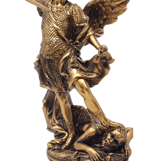 Saint Michael Archangel 12" Statue (San Miguel Arcángel) – Bronze Resin Design, Detailed Depiction, Leader of Angels, Protection, image 2