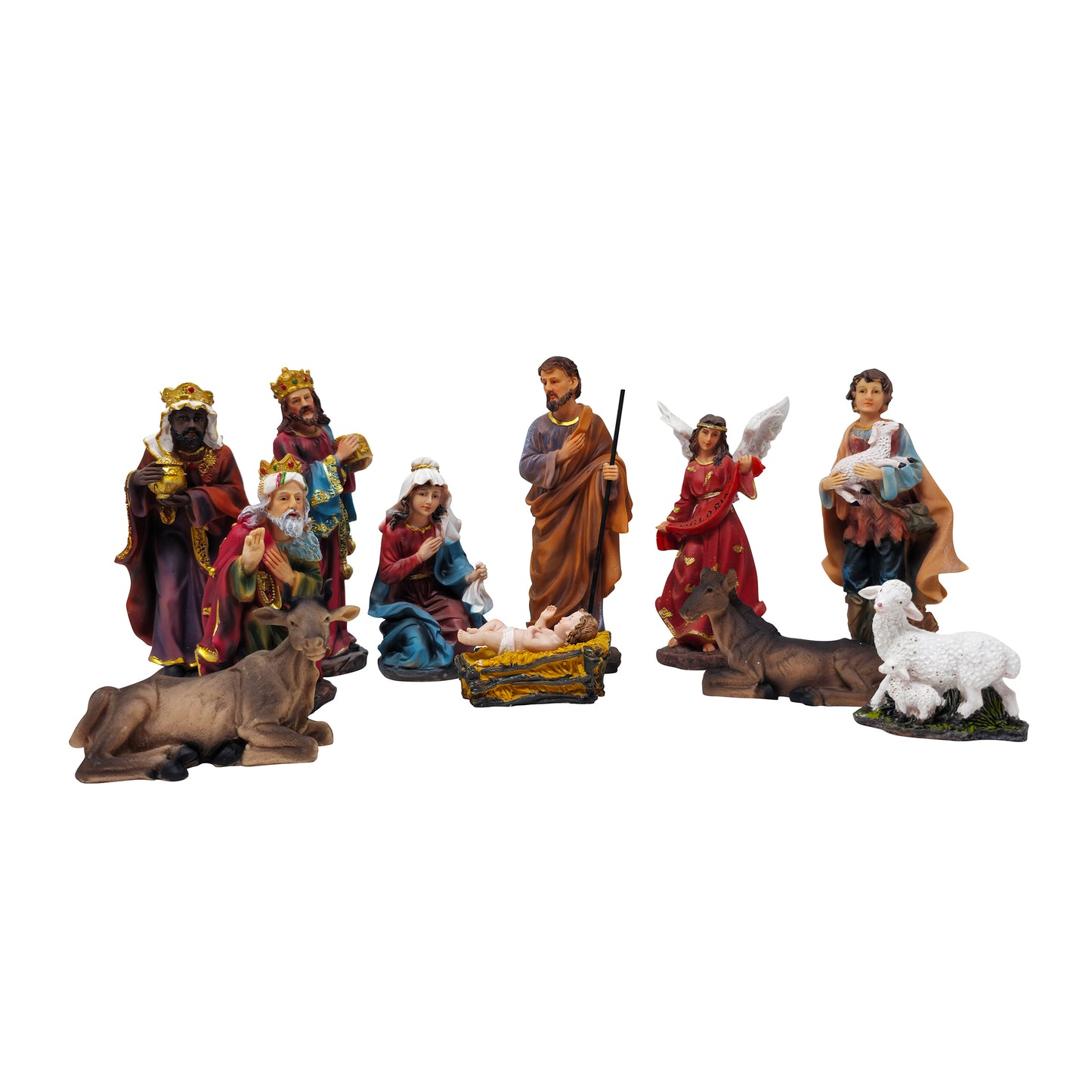 Nativity Set 12 Piece 12 Inch High Quality Resin Masterpiece Tradición de Navidad Meaningful Christmas Tradition Ideal for Devotion - MrcjSales - S x 8" inches image