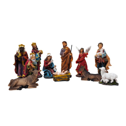 Nativity Set 12 Piece 12 Inch High Quality Resin Masterpiece Tradición de Navidad Meaningful Christmas Tradition Ideal for Devotion - MrcjSales - S x 8" inches image
