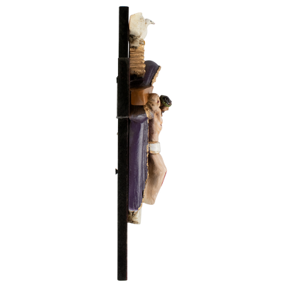 Mrcjsales: Holy Trinity Purple Crucifix | Santísima Trinidad Cruz | Polyester & Resin | Multiple Sizes | Made in Mexico | Perfect Christian Gift! image 7