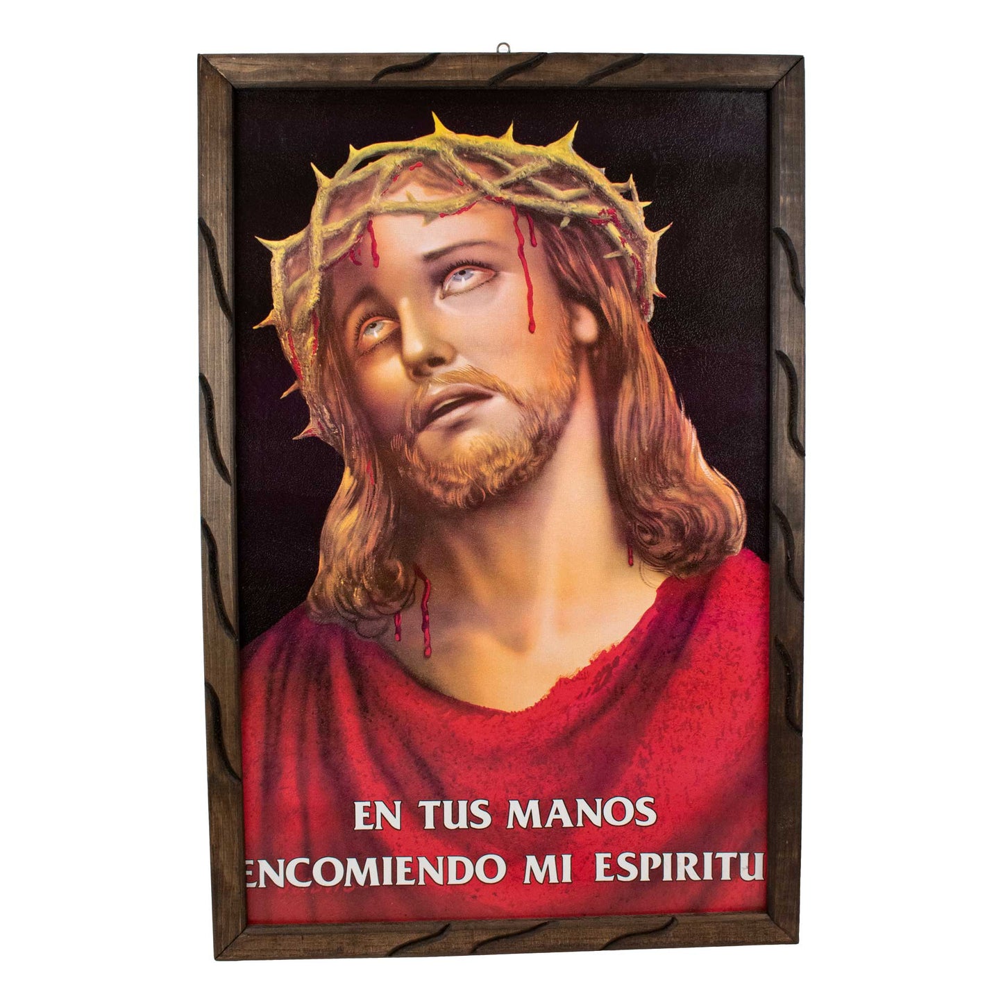Mrcjsales - Face of Jesus – Rustic Frame, Multiple Sizes, Mexican Art, Symbolizes Hope, Love, Strength. Perfect Home Decor & Unique Gift! image 0