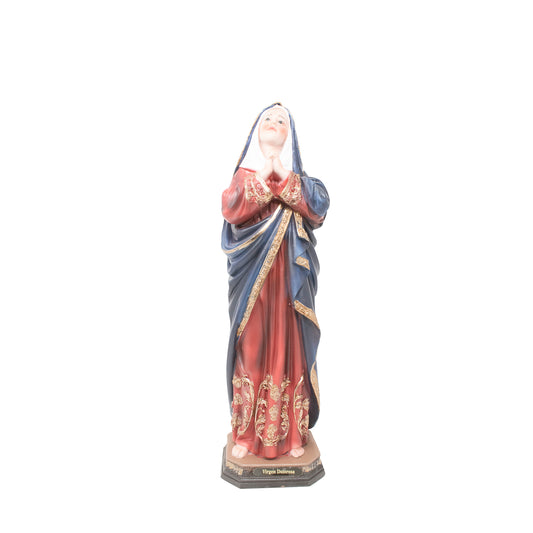 MrcjSales - Virgen Dolorosa Resin Statue | Multiple Sizes | Church Decor for Services, Home, Gifts, and Celebrations - L x 16" inches image
