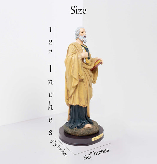 MrcjSales - Saint Peter Resin Statues | Padre Pio | Multiple Sizes | Perfect for Church, Home Decor, Gifts | Inspire Hope and Faith image 2