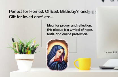 Mrcjsales: Lady of Sorrows Plaque | Pregamino | Devotional Resin Craft | Office, Church | Iconic Figure for Timeless Devotion image 6