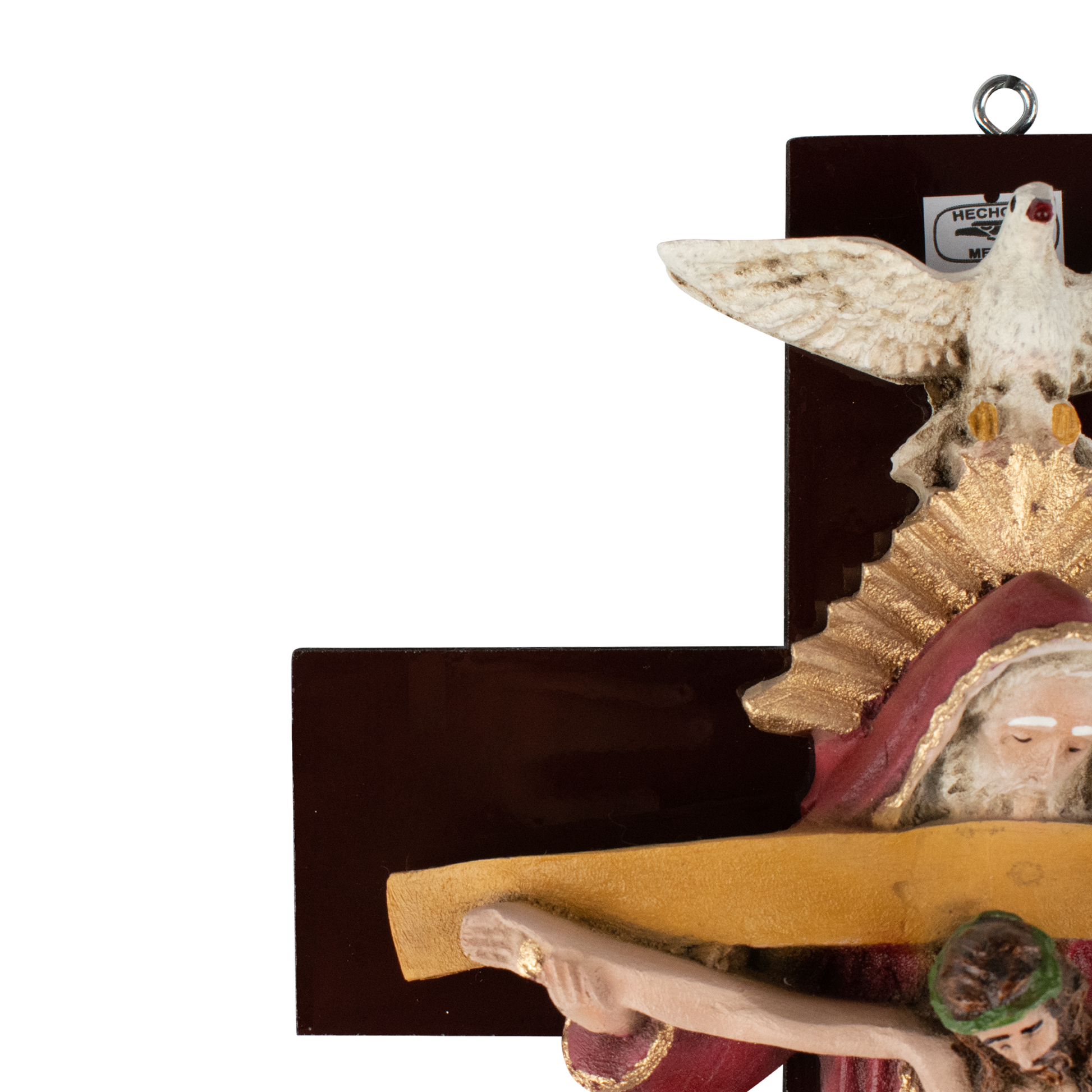 Mrcjsales: Holy Trinity Red Crucifix | Santísima Trinidad| Polyester & Resin | Multiple Sizes | Made in Mexico | Perfect Christian Gift! image 6