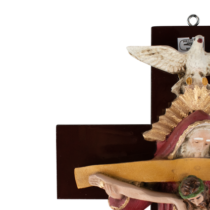 Mrcjsales: Holy Trinity Red Crucifix | Santísima Trinidad| Polyester & Resin | Multiple Sizes | Made in Mexico | Perfect Christian Gift! image 6