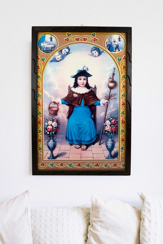 Mrcjsales - Holy Child of Atocha - Rustic Frame, Unique Mexican Art, Symbol of Hope & Love in Multiple Sizes, Perfect Home Decor & Meaningful Gift! image 2