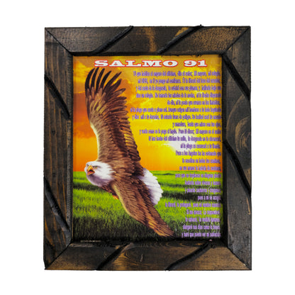 Mrcjsales - Psalm 91 – Rustic Frame, Multiple Sizes, Mexican Art, Symbolizes Hope, Love, Strength. Perfect Home Decor & Unique Gift! image 3
