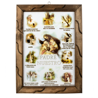 Mrcjsales - Padre Nuestro - Rustic Frame, Mexican Art Symbolizing Hope, Love, and Compassion. Perfect Spiritual Gift in Multiple Sizes! image 3