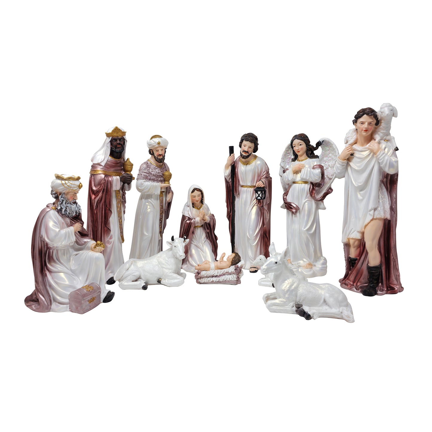 Nativity Set 12 Piece 12 Inch High Quality Resin Masterpiece Tradición de Navidad Meaningful Christmas Tradition Ideal for Devotion - MrcjSales - M x 12" inches image