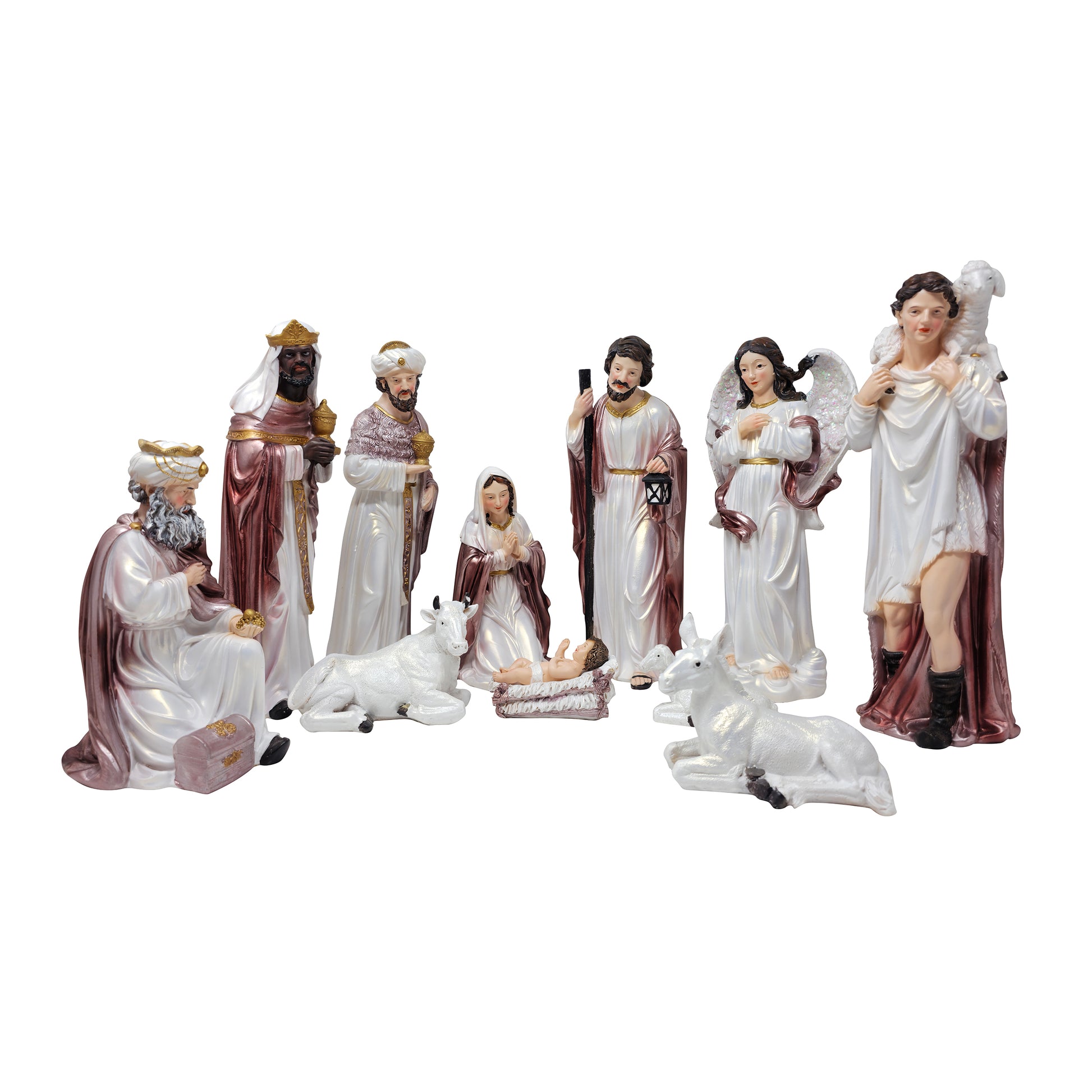 Nativity Set 12 Piece 12 Inch High Quality Resin Masterpiece Tradición de Navidad Meaningful Christmas Tradition Ideal for Devotion - MrcjSales - M x 12" inches image