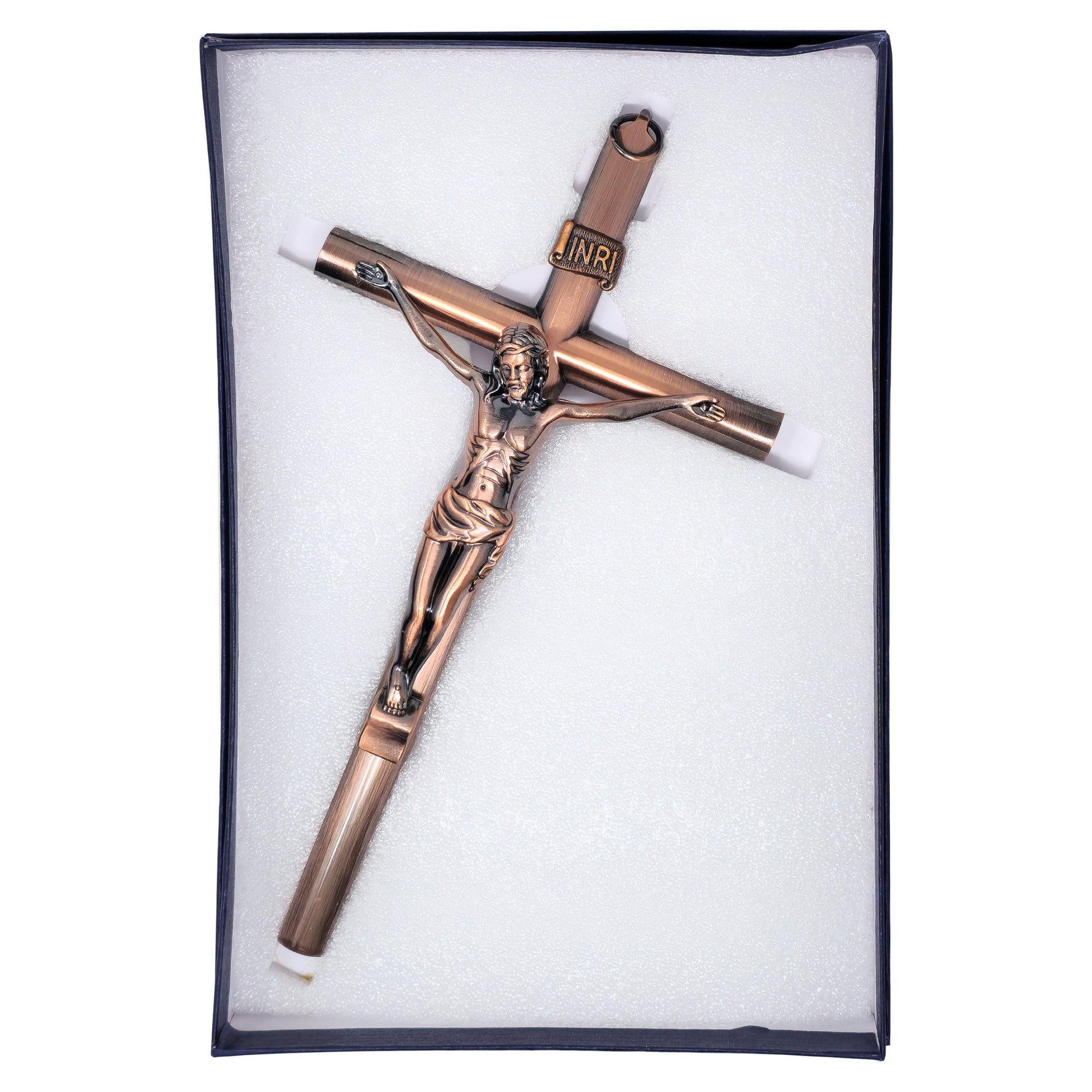 MrcjSales - Crucifix Bronze | Hang | High-Quality Metal Cross for Church, Home Decor, Gifts | Multiple Sizes | Symbolic Faith image 2