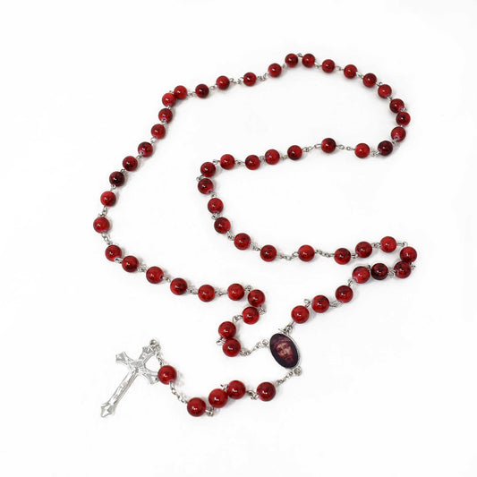 Jesus Christ Marble Rosary image 0