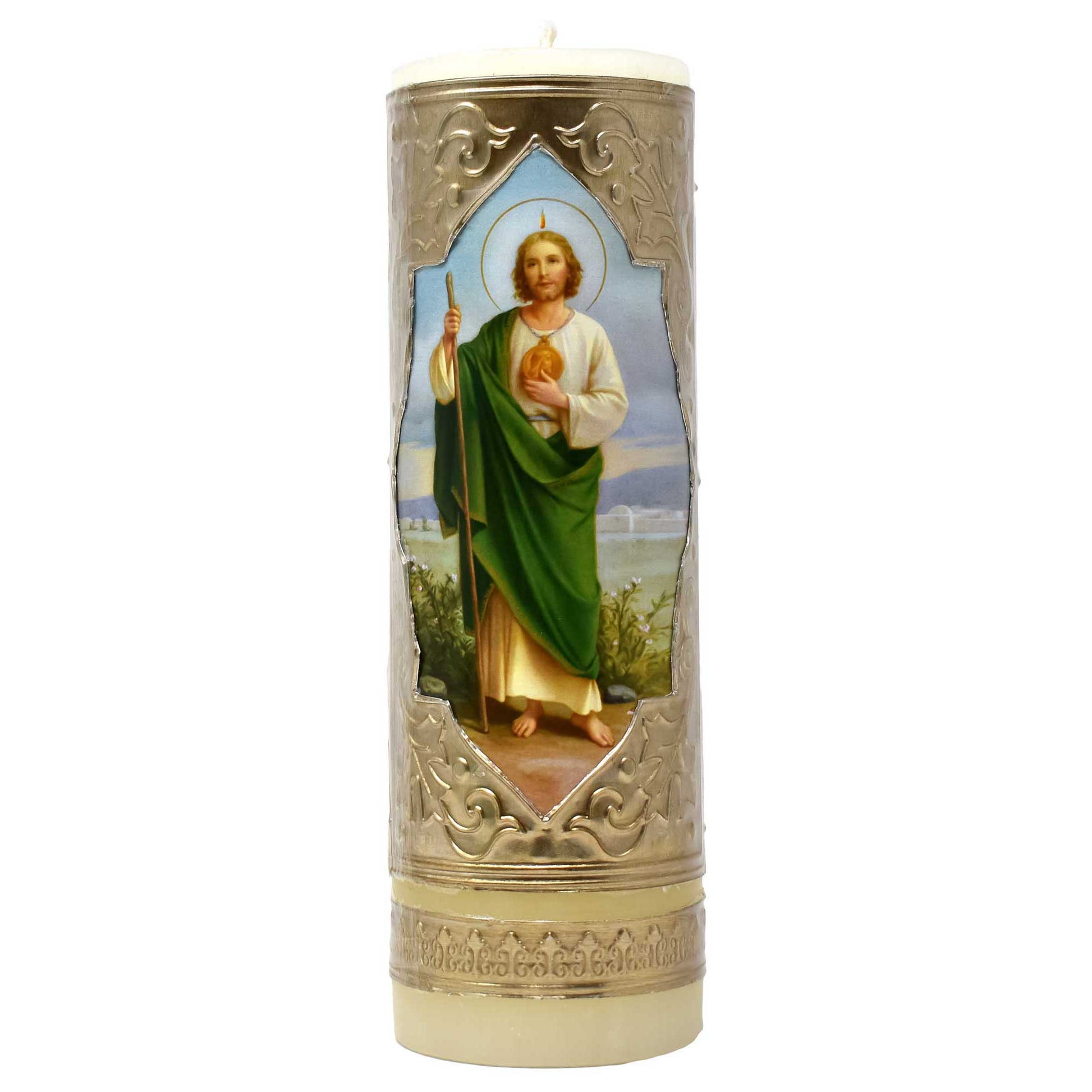 mrcjsales - St. Judas Easter Candle - 6" Inches, 1/4 Kilos - Pure Wax - Versatile Decoration - Meaningful Gift with Safety Measures image 0