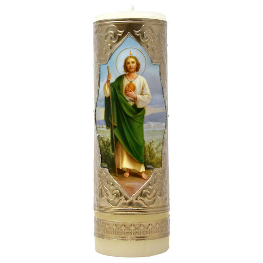 mrcjsales - St. Judas Easter Candle - 6" Inches, 1/4 Kilos - Pure Wax - Versatile Decoration - Meaningful Gift with Safety Measures image 0