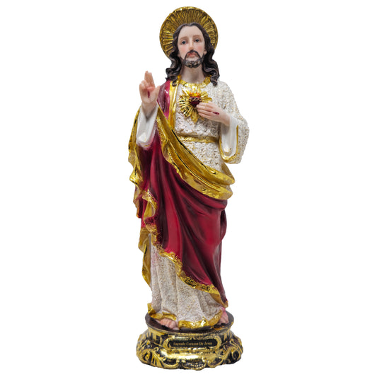 MrcjSales Sacred Heart of Jesus Statue | Multiple Sizes | Fragile yet Durable Resin | Devotional Design | Ideal for Church, Home Decor, Gifts, and Prayers image 0